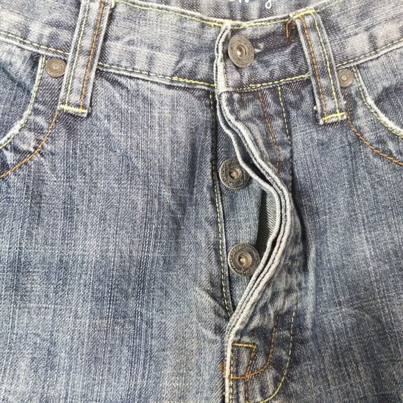 Carbon jeans men's 32x34 regular boot cut retro blue button fly denim pants - Picture 8 of 14